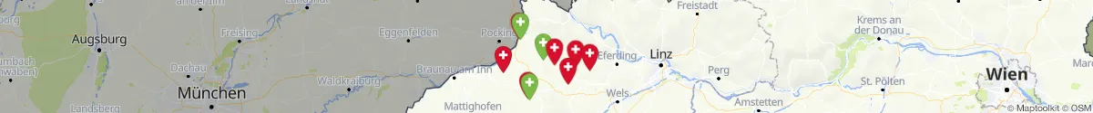 Kartenansicht für Apotheken-Notdienste in der Nähe von Sigharting (Schärding, Oberösterreich)